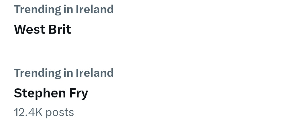 Irish X is alive with hatred this evening. Grim.