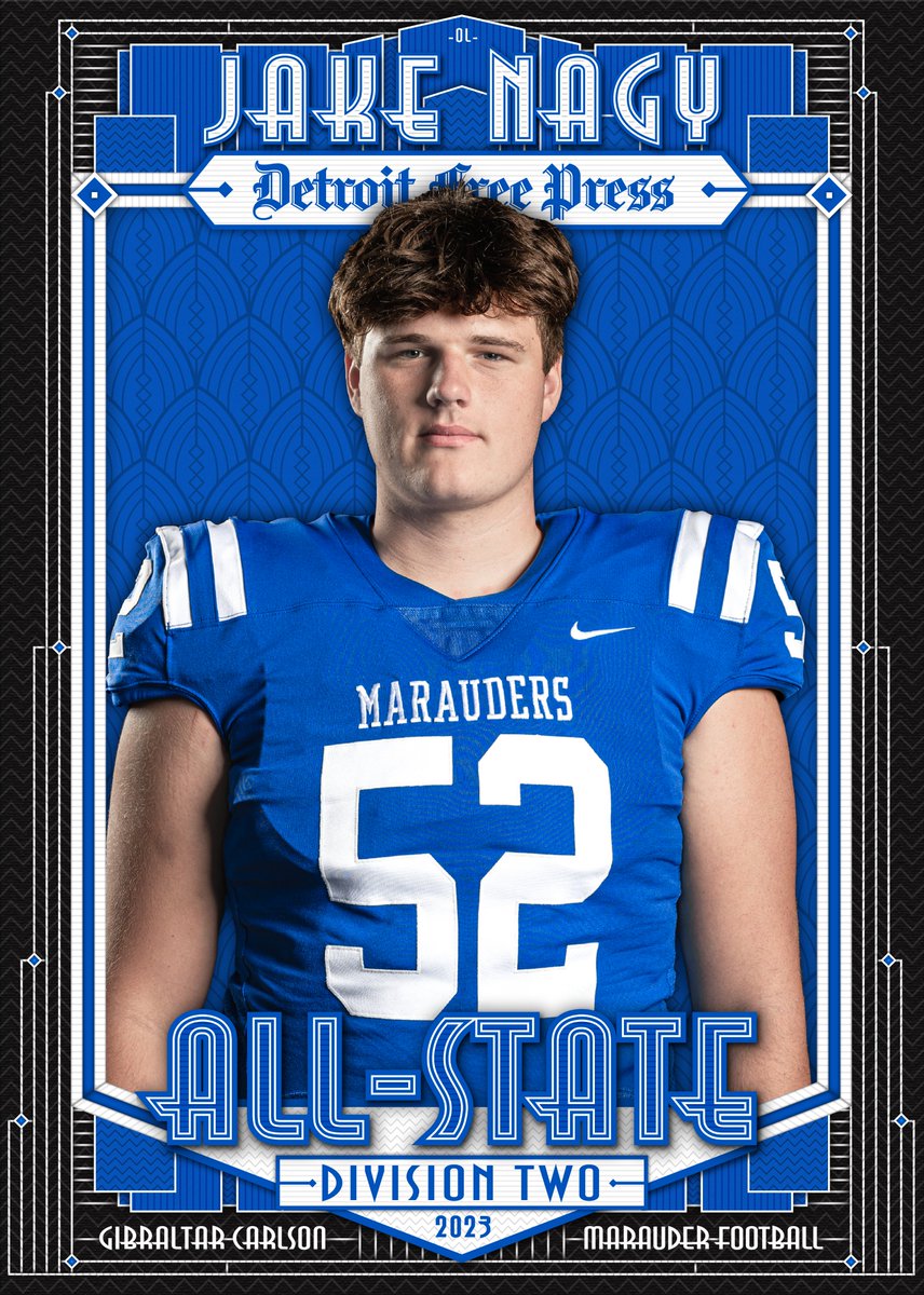 Detroit Free Press Division Two ALL-STATE Team Offensive Tackle Jake Nagy.
