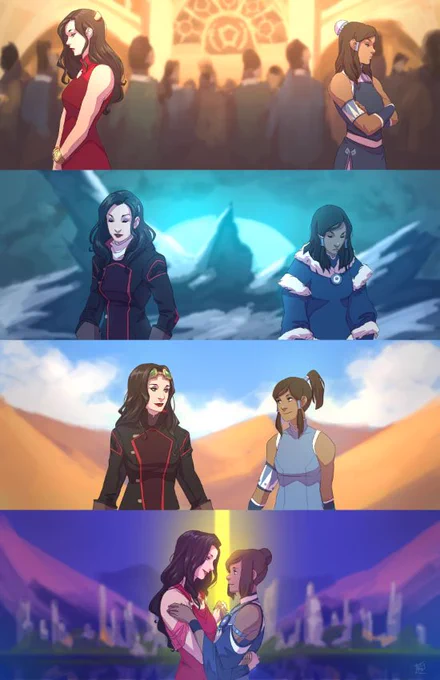 Been busy so here are some art reposts but happy 9th #korrasami day~ 