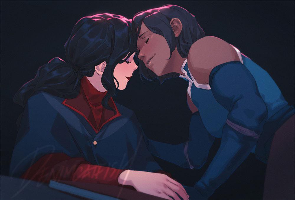 Been busy so here are some art reposts but happy 9th #korrasami day~ 