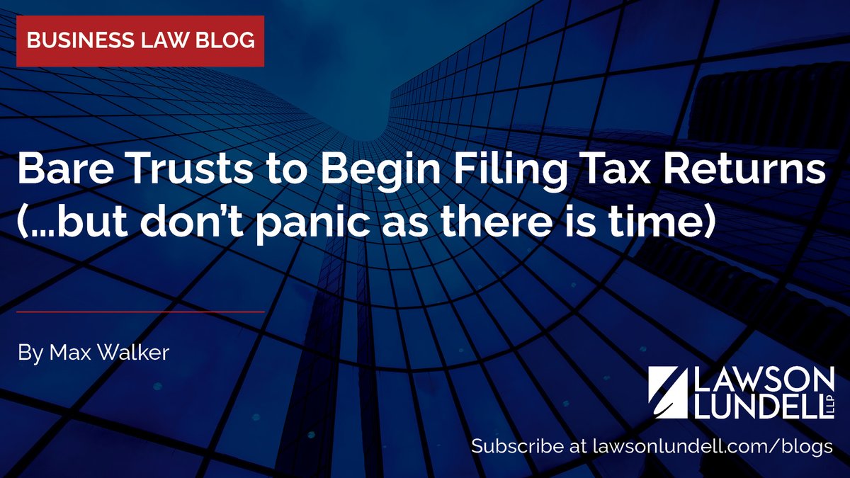 For tax years ending on or after December 31, 2023, most bare trusts will be required to file a T3 trust income tax return, regardless of the absence of any income to report. Learn more: tinyurl.com/4mupp8cj #taxreturns #trusts