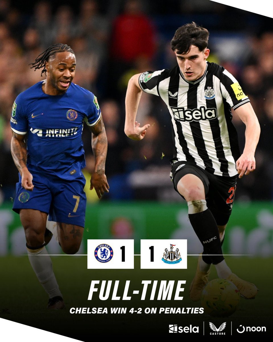 Penaltılar Sonucu | Chelsea 4-2 Newcastle United Carabao Kupası’na çeyrek finalde veda ettik. #NUFC