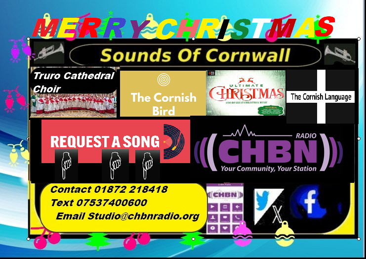 Hello, Jeff from Sounds of Cornwall. I would like to remind you that I will be on air with a Christmas Eve special from 10-2pm have a lot of requests to get through including audio ones.  pt 2 of
<a href="/ESDale77/">Elizabeth Dale 〓〓 Cornish Bird</a>

Elizabeth Dale The Cornish Bird -Story The Wizard of the West.
<a href="/CHBNRadio/">CHBN Radio</a>