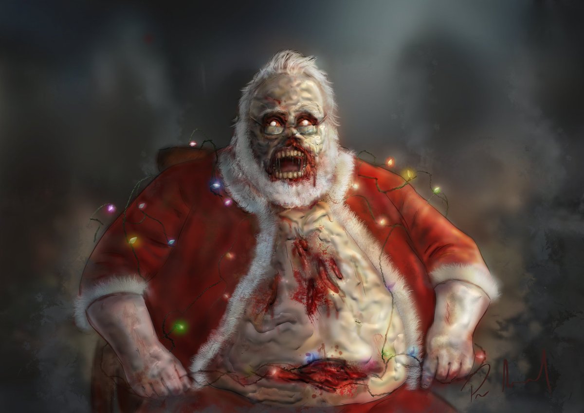 Season's eatings and happy horror days!🎄💀
I present to you my latest original painting featuring this jolly zombie Santa! 🎨🎅
I would like to wish all my family, friends and followers a very merry Christmas/happy holidays.
#MerryChristmas2023
