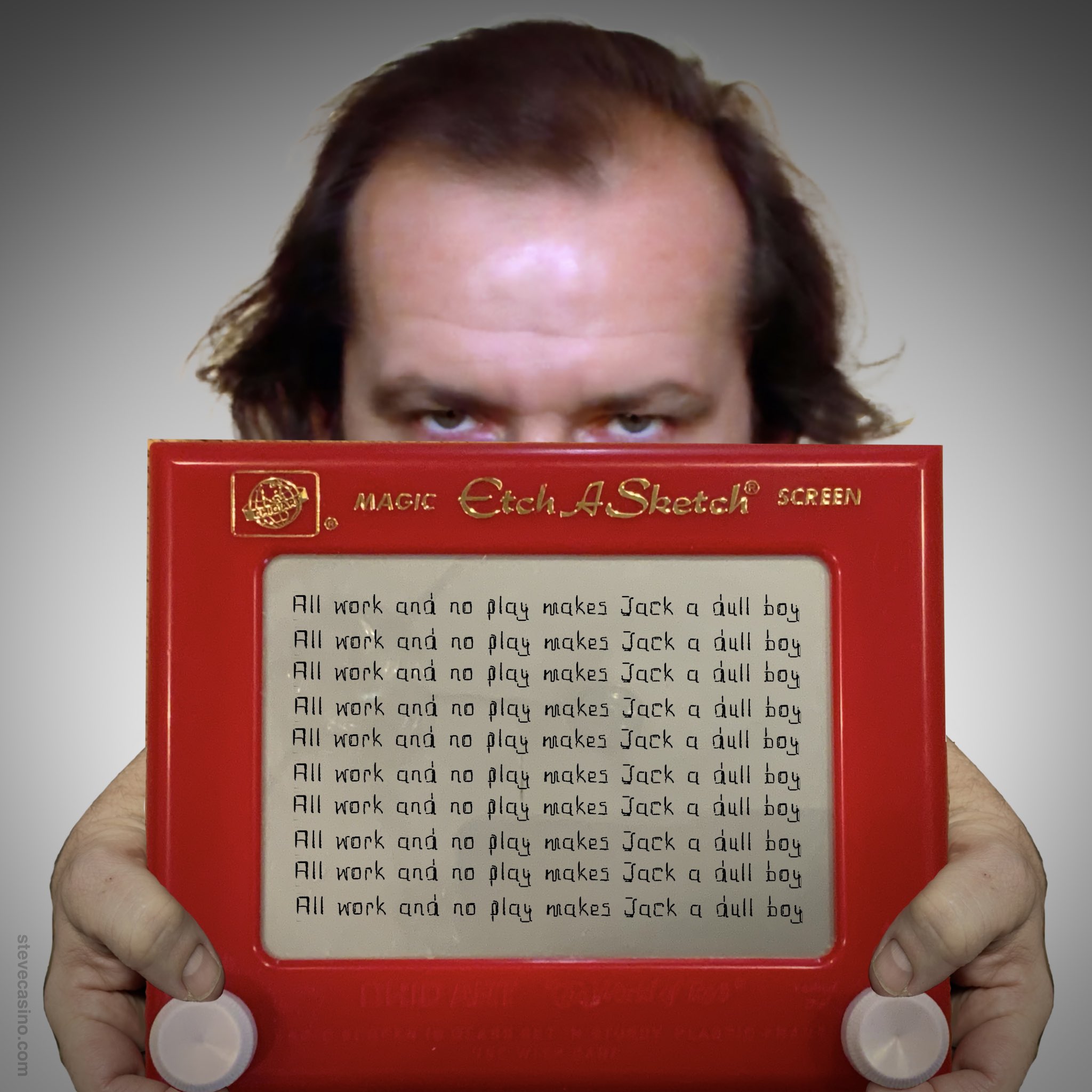 Steve Casino on X: Sometimes I come up with silly ideas that have nothing  to do with anything but I can't rest until I see them visualized. # etchasketch #theshining  / X