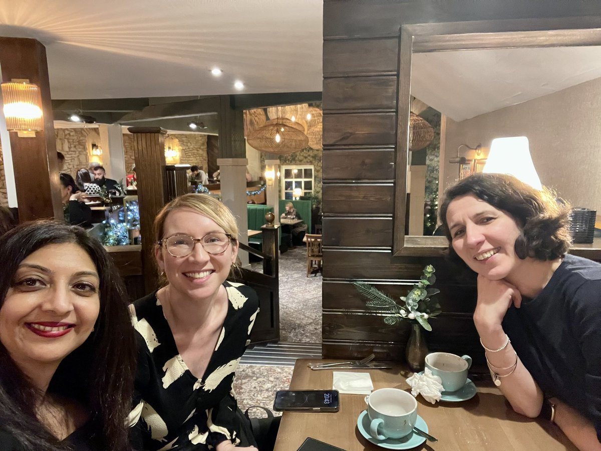 A fabulous evening catching up with absolutely brilliant fellow NHS comms leaders @jennyjolls @ms215 - we are looking forward to working even more closely together next year across the LLR system! #NHScomms