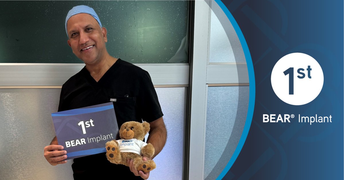 Congratulations to Dr. Manish Gupta of Sports &amp; Orthopedic Center in Coconut Creek, Florida, for completing his first #BEARImplant procedure! #ACLtear #ACLrestoration #BEARacl