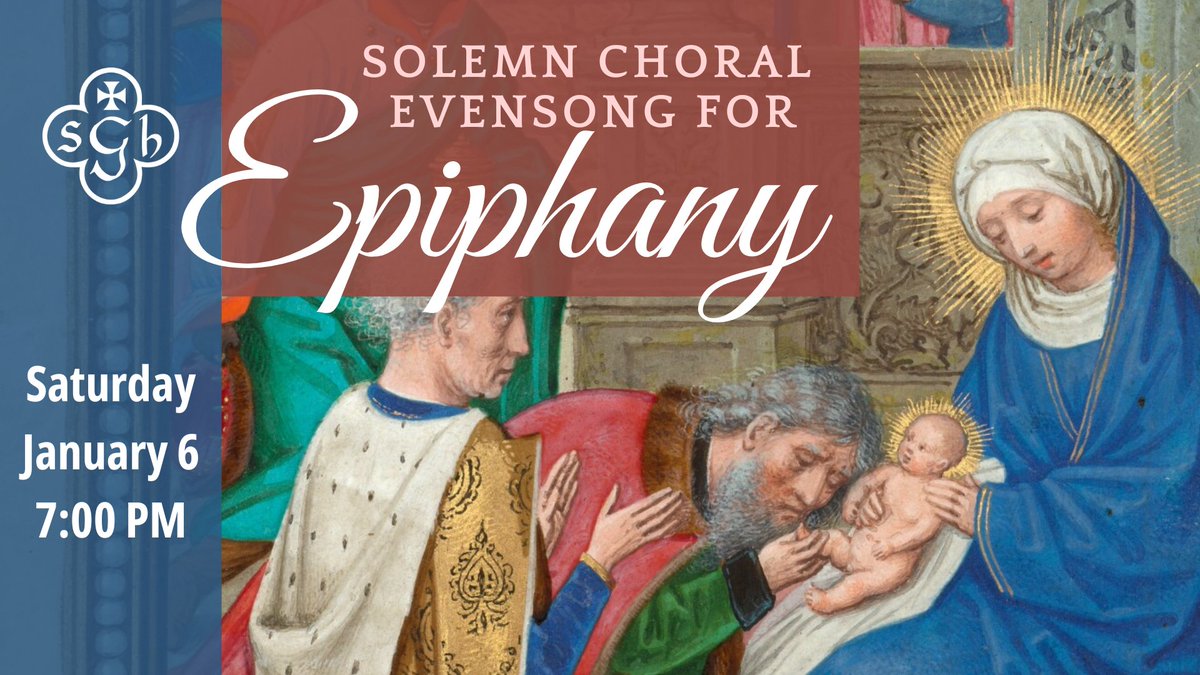 Celebrate Epiphany with evening prayer and sacred music in the English choral tradition on Saturday, January 6 at 7PM: stgregoryhall.org/liturgies.html

#evensong #williambyrd #sacredmusic  #epiphany #catholicchicago #ordinariate #vespers #ordinariate