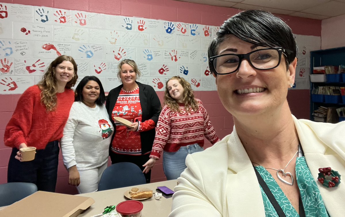 Ms. Leblanc and our JR High teachers getting into the Holiday spirit!