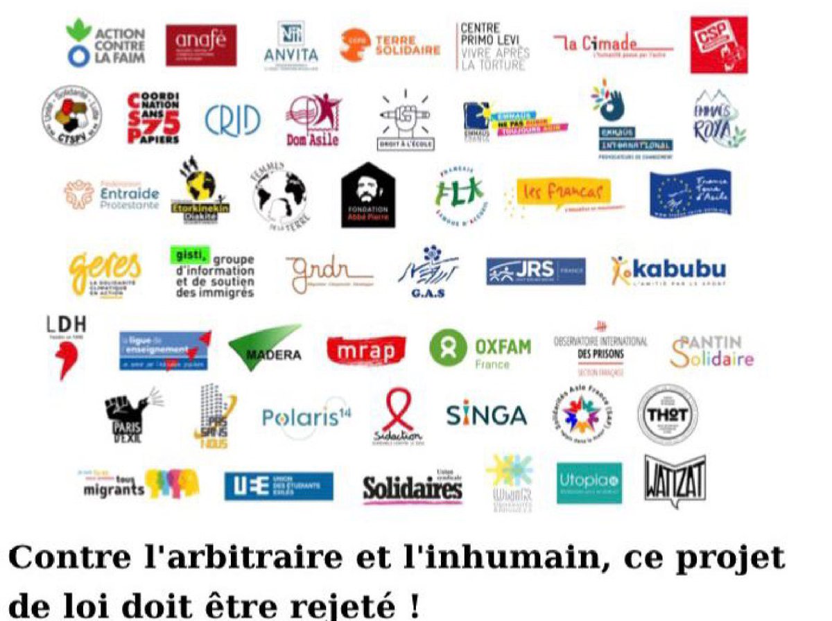 🚨L’adoption définitive du projet de loi immigration par le parlement est une blessure profonde des valeurs fondatrices de notre pays.  

Notre combat pour la solidarité continue, plus que jamais !