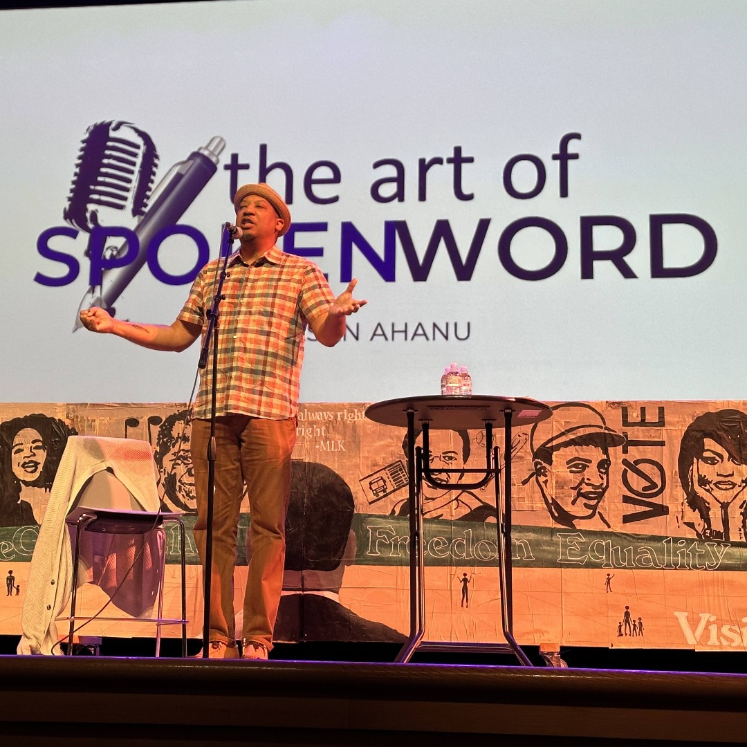 Many thanks to @DasanAhanu for his service as our 2023 @PiedLaureate. His talent & enthusiasm for #spokenword #poetry brought people together throughout the Triangle to celebrate & perform poetry. Read his last blog post, 'What a Beautiful 2023.' piedmontlaureate.org/blog/ #Arts919