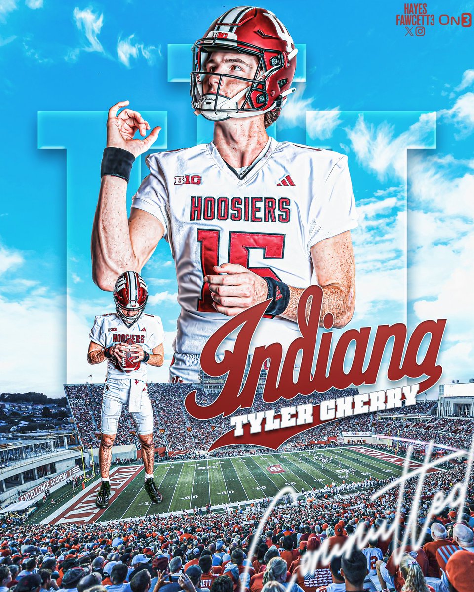 BREAKING: Four-Star QB Tyler Cherry tells me he has Committed to Indiana!

The 6’5 210 QB is ranked as the No. 6 QB in the ‘24 Class (per On3)

“I’m staying home can’t wait to get to work! Go Hoosiers!”

on3.com/college/indian…