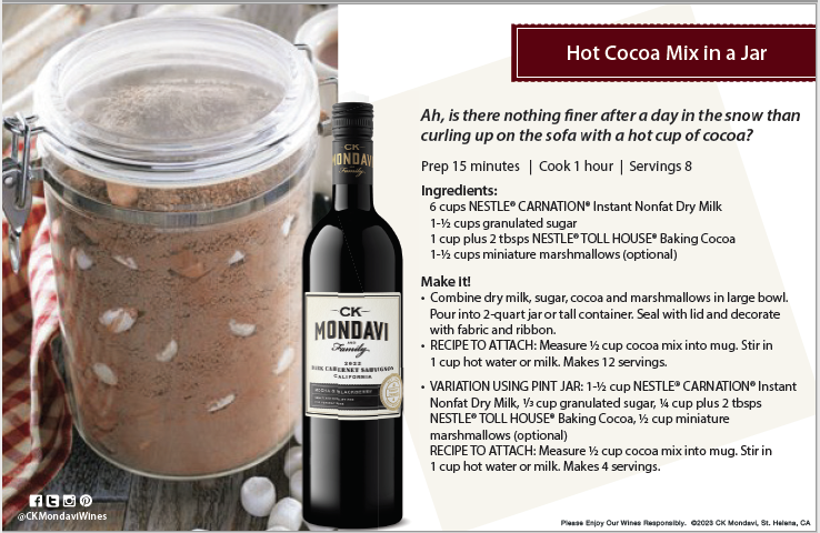 After a long day of snowy adventures or simply facing the chill outside, there's nothing there's nothing finer than with a steaming mug of cocoa. Whether you enjoy this hot cocoa layered jar recipe or share it as a heartfelt gift, it's a win-win for the holiday season.