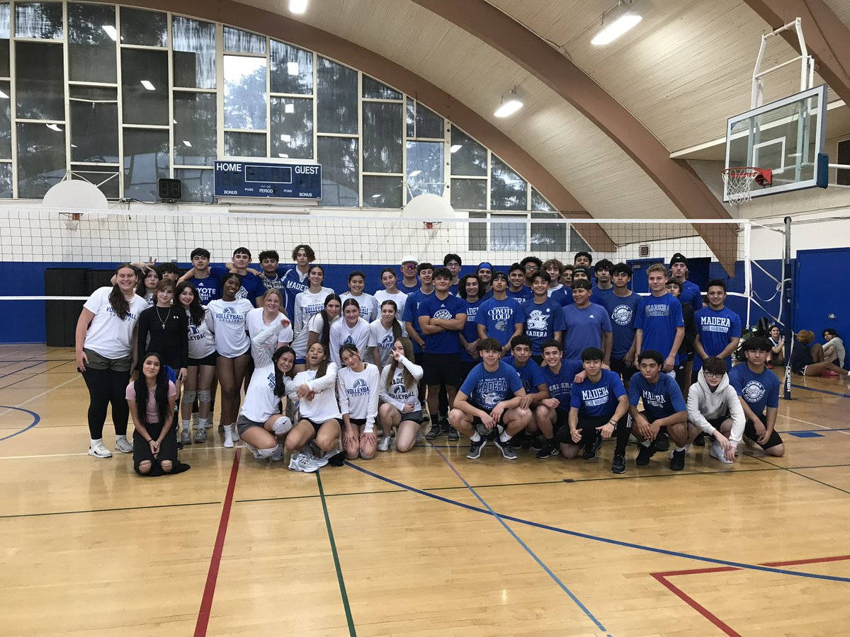 Thank you girls volleyball for setting up the match. We had a blast!