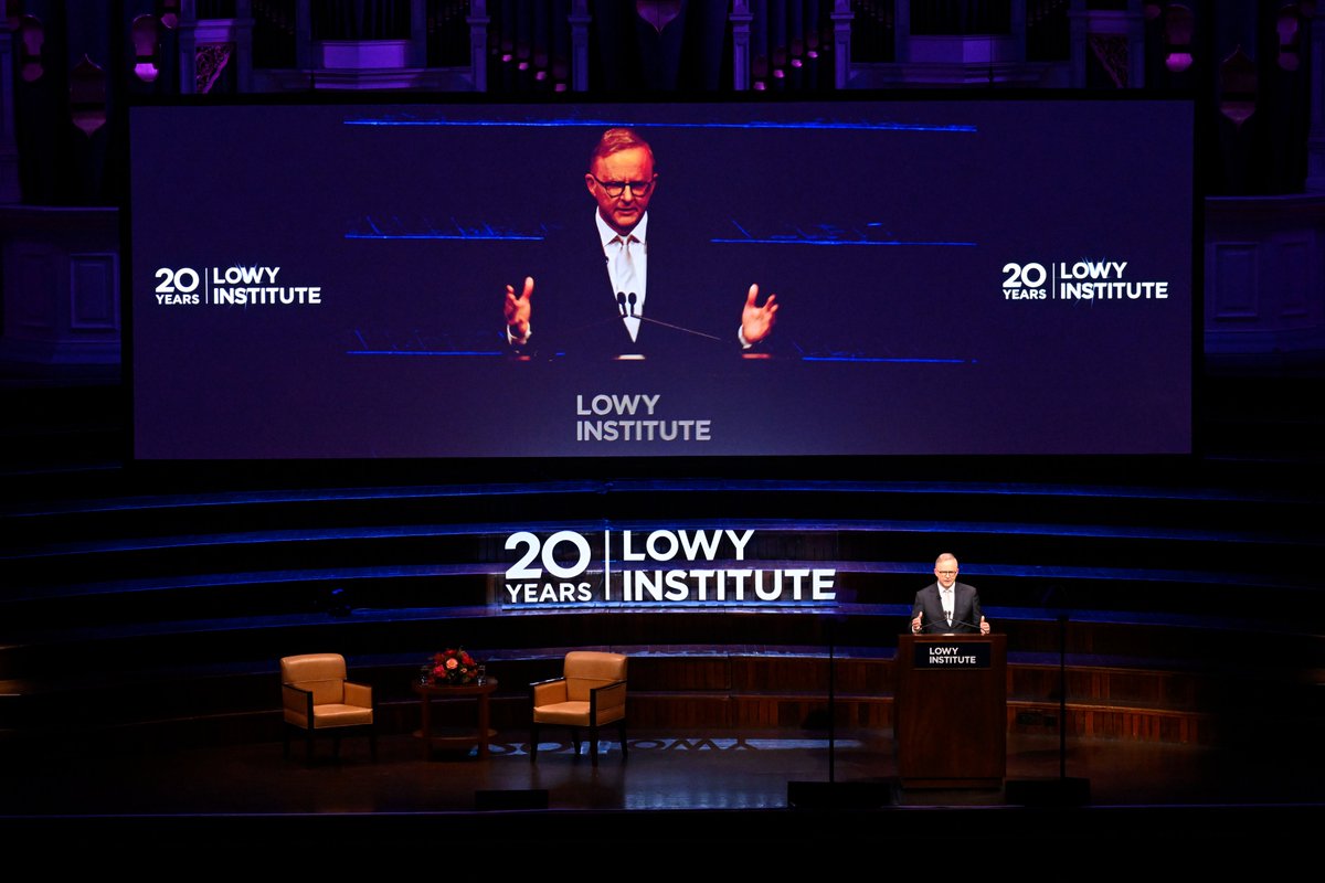 📽️ WATCH: The 2023 Lowy Lecture delivered by Australia's Prime Minister Anthony Albanese. lowyinstitute.org/event/2023-low…