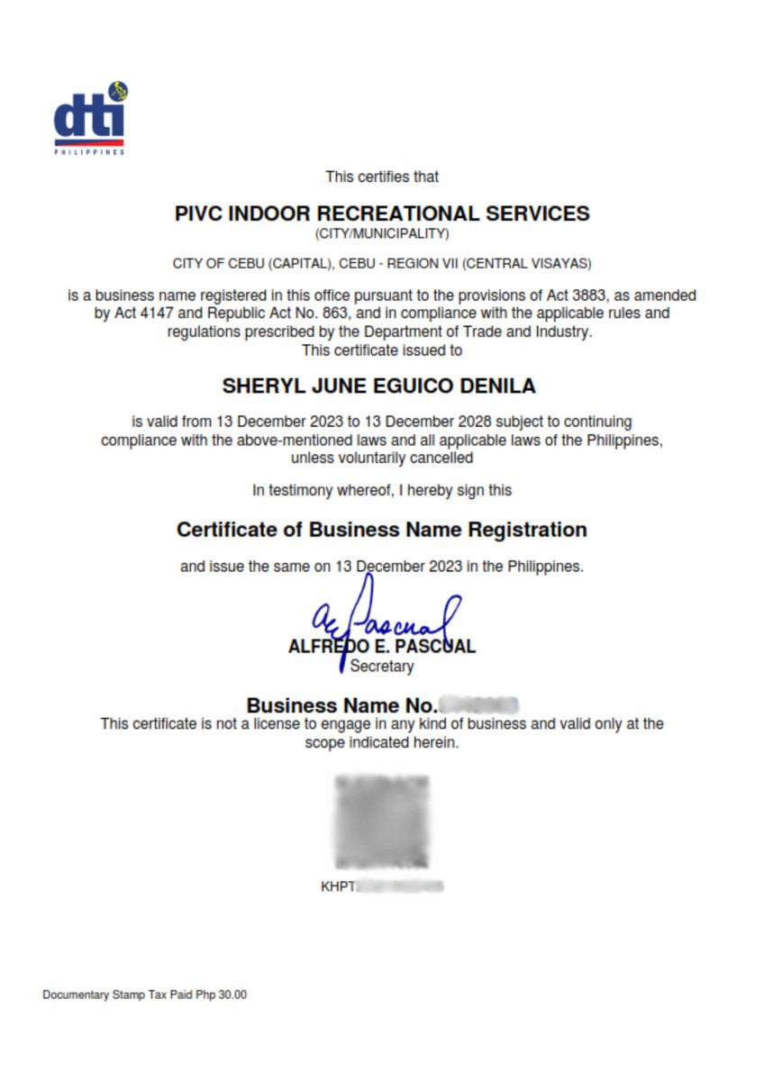 We are now DTI registered! PIVC can start serving you better 📷📷

Grateful to our operations manager, miss Jiji Tea for processing our registration.