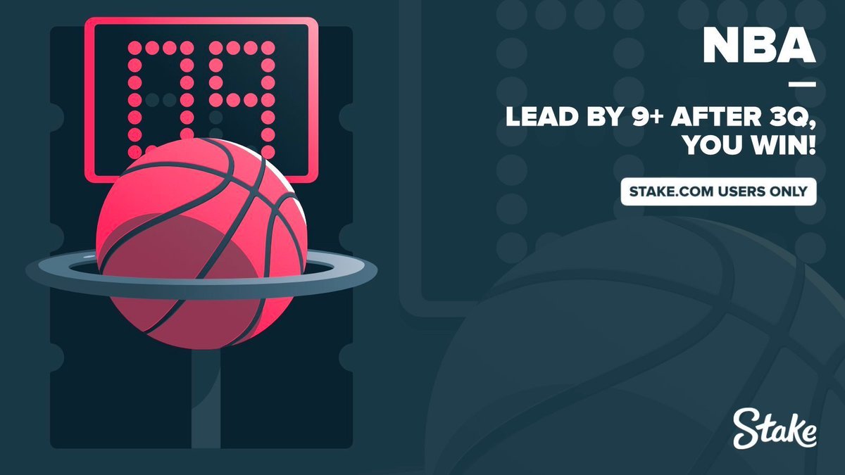 Another huge day of #NBA is fast approaching 🏀

If your Winner (Incl. Overtime) selection is leading by 9 or more points at the end of the 3rd quarter but end up losing, get paid out as a winner up to $100 anyway! 🤑

🔗: bit.ly/3tXmXvu