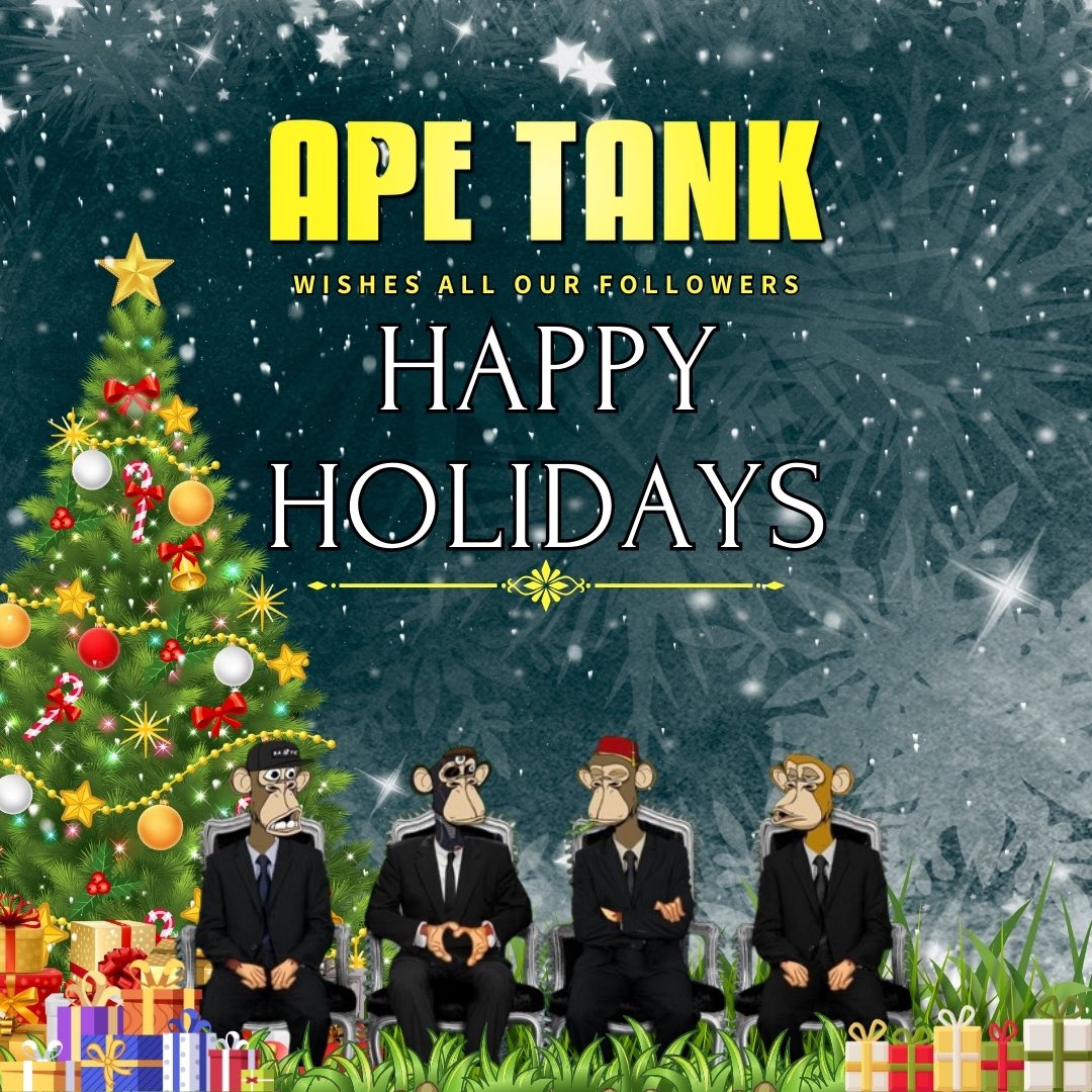 🎁XMAS GIFT SPOT ON APE TANK🎁

We’re giving away a FREE spot on Ape Tank to ONE lucky project as a Christmas GIFT! 🎄 🎁 🎄

1️⃣ Retweet
2️⃣ Like
3️⃣ Post your project name &amp; pfp below! 

The winning project will be fast tracked on to an Ape Tank show ASAP!🎄 🎁 🎄

#BAYC #APETANK