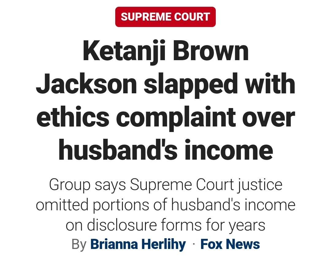 Let's not forget Ketanji Brown Jackson ,doesn't know what a woman is, and she is a woman

And while the left is obsessed with #ClarenceThomas and smearing his integrity, the new democrat Supreme Court Justice #KetanjiBrownJackson is actually breaking rules
👇
