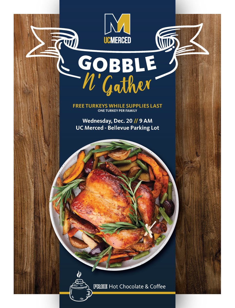 Get ready to Gobble N' Gather! Tomorrow at 9 a.m., head to the Bellevue Lot for a turkey giveaway on campus!🦃 and don't miss out on free hot chocolate and coffee!☕ See you there!