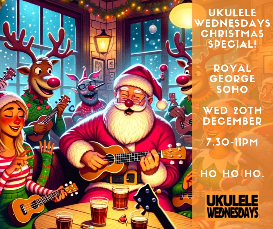 Ukulele Wednesdays (@ukewednesdays) on Twitter photo Whoa - last Wednesdays before Christmas? Time to bust out the Christmas songbook!
Come on down to the <a href="/royalgeorgesoho/">The Royal George</a> and let's make merry!
ukulelewednesdays.files.wordpress.com/2019/12/ukulel… Whoa - last Wednesdays before Christmas? Time to bust out the Christmas songbook!
Come on down to the <a href="/royalgeorgesoho/">The Royal George</a> and let's make merry!
ukulelewednesdays.files.wordpress.com/2019/12/ukulel…