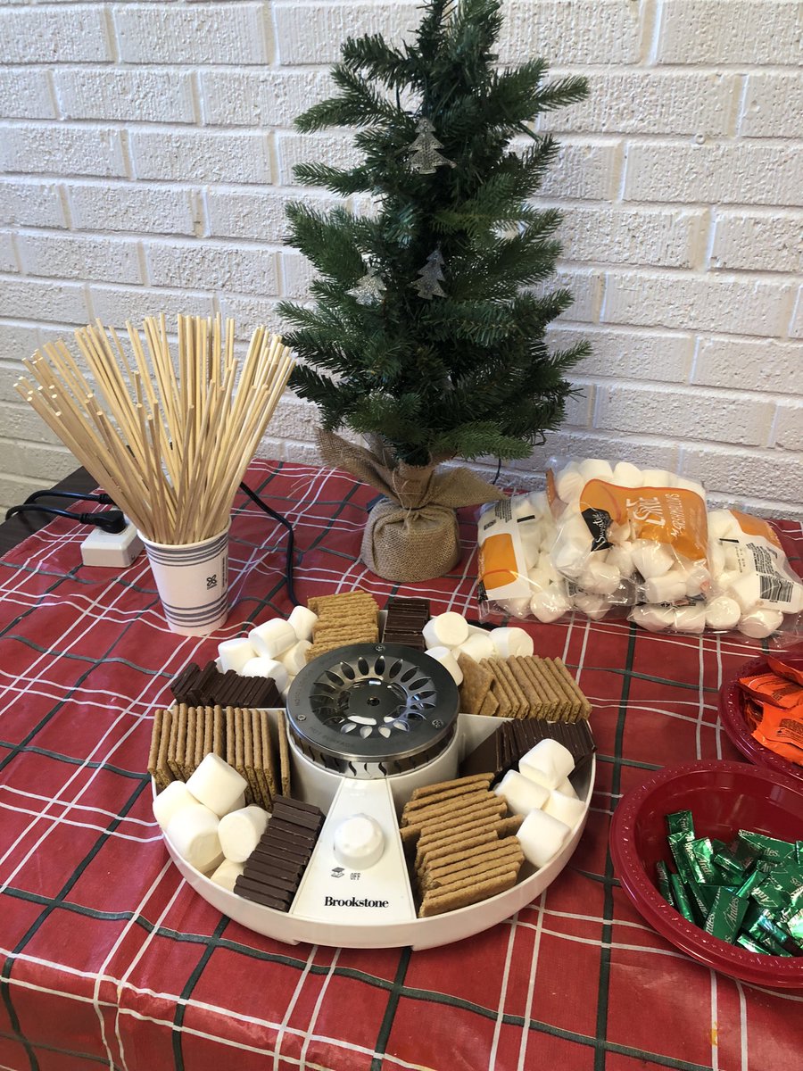 It was  Warm Winter’s Nap Day at school. Nothing says warm better than a s’mores bar for staff!