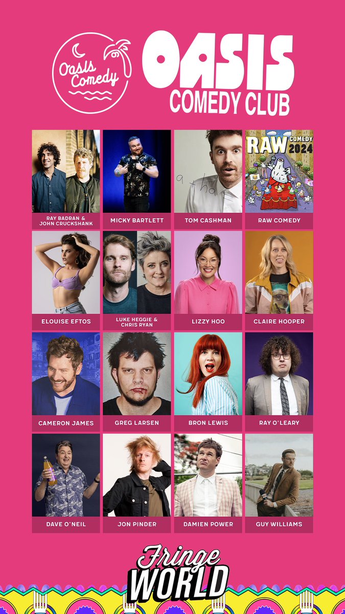 Some lineup for Fringe wouldn’t you agree? Click this link right here for pure enjoyment 🎫 fringeworld.com.au/whats_on?venue…