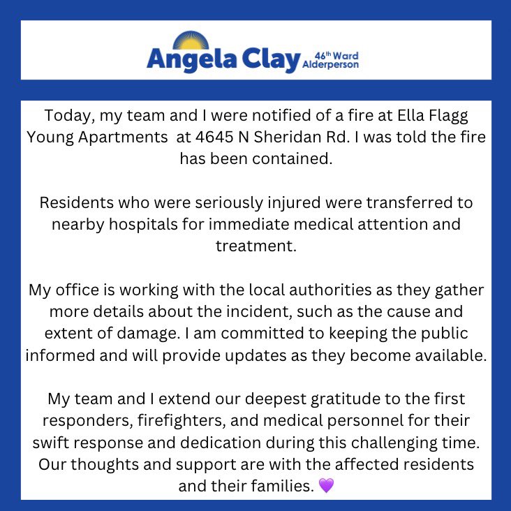 Alderwoman Angela Clay (@46thwardchi) on Twitter photo 