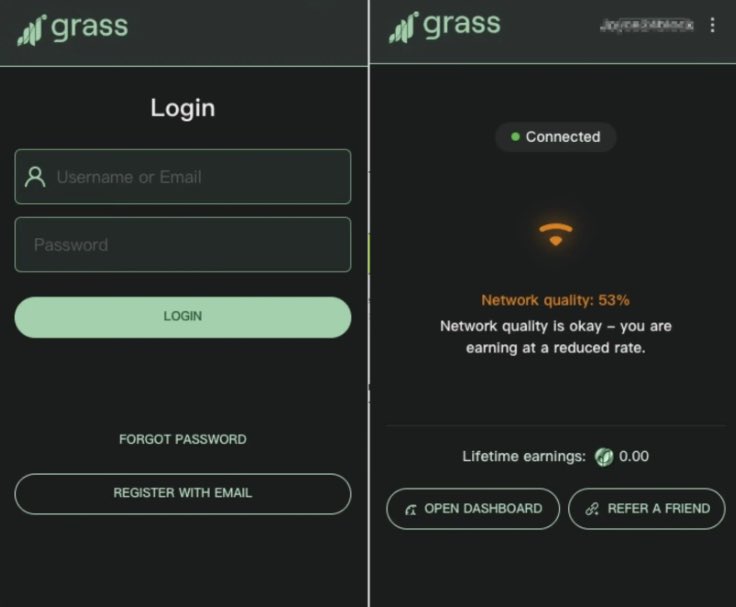 发现一个DEPIN wifi挖矿项目：Grass <a href="/getgrass_io/">touch grass</a> 

Grass目前仅开放了电脑端的 Chorme 插件账户，进入app.getgrass.io/register/?refe…，通过邮箱注册账号，然后添加Grass Extension钱包拓展，连接WIFI，开始挖矿。（要关掉VPN）