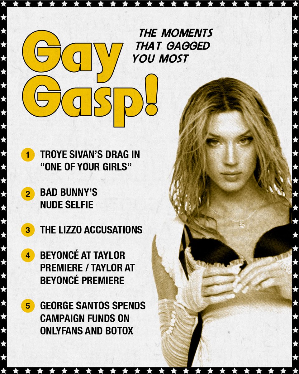 Grindr's tweet image. we surveyed over 10,000 Grindr users on what gagged their asses the most this year 😵 the results are in…🏆 #GrindrUnwrapped