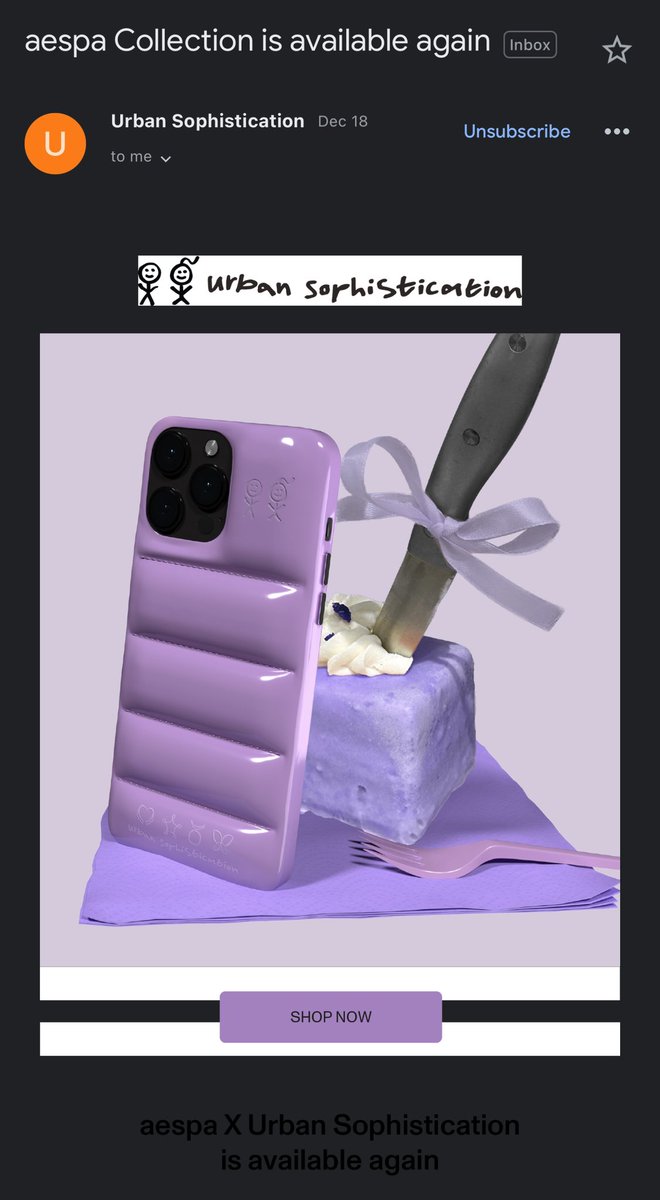 ♡aespa x Urban Sophistication Seems like the aespa x Urban Sophistication phone cases were sold