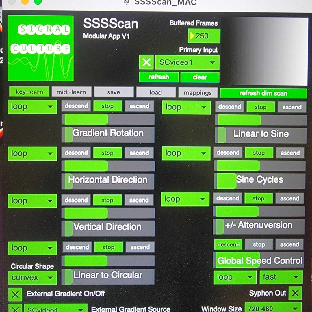 SignalCulture's tweet photo. 2/3 Signal Culture Modular Apps interfaces - SSSScan, Re:Trace, and V-Mass

https://t.co/lXZE3bdALk https://t.co/r3e4QkBnPi