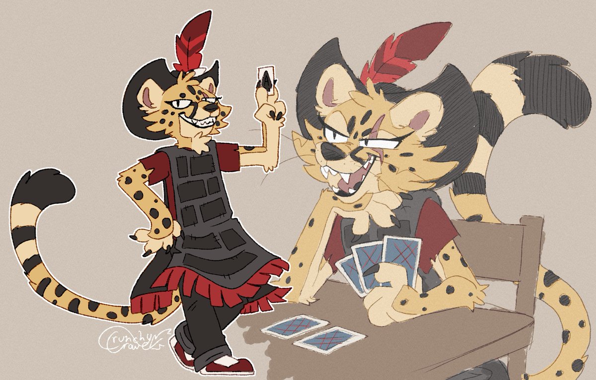 Taylor Runningham Design for the scrapped Sheriff Hayseed episode! 🤠🦊 Don't play cards with her, She's a Cheetah.