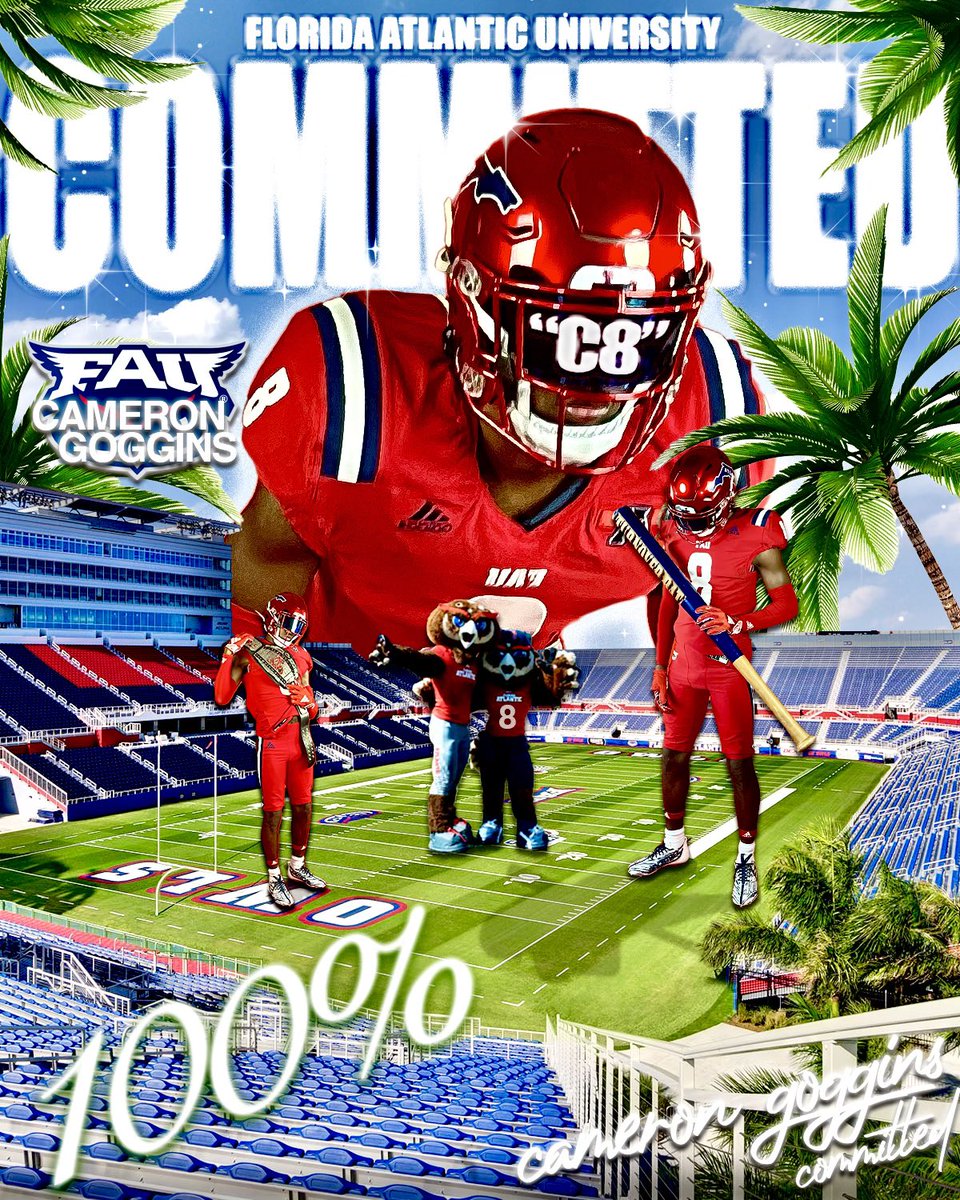 1000% committed! let’s work! I owe it all to god😤 #goowls❤️💙 @HamptonFBall @GMC_Football @chadlunsford