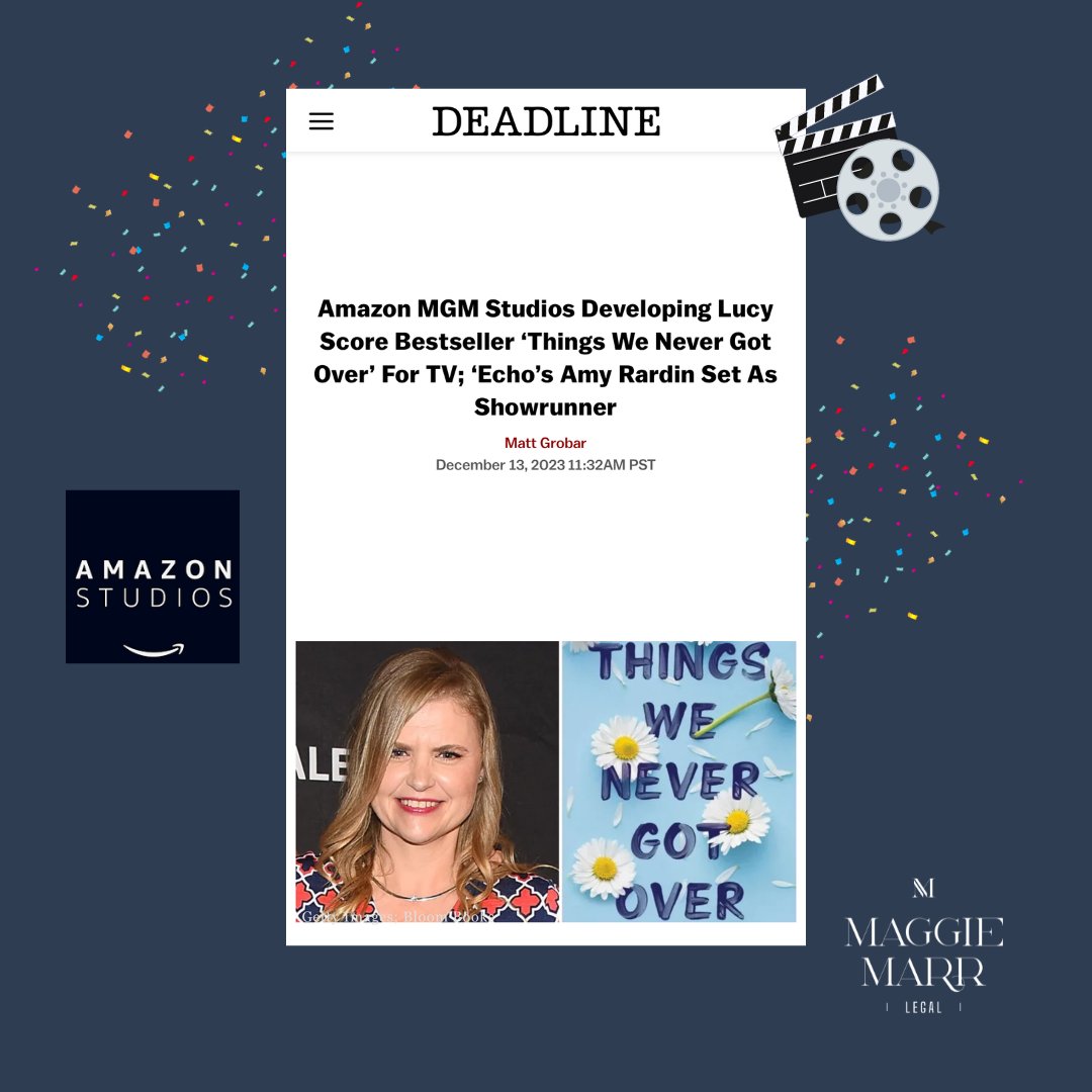 Congratulations to Lucy Score for this AMAZING deal! We were honored to be part of this deal and we can't wait to see it on TV!

#AmazingAuthor #LucyScore #GreatBooksMakeGreatTV #BooksToFilmAndTV #AmazingClients #AmazonStudios #AmazomMGMStudios #MaggieMarrLegal #MaggieMarrLegalPC
