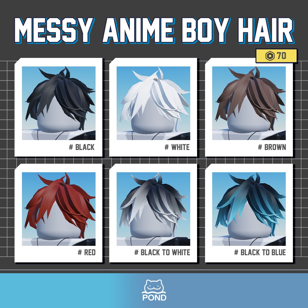Messy Black Hair in 2023  Black hair roblox, Boy hairstyles