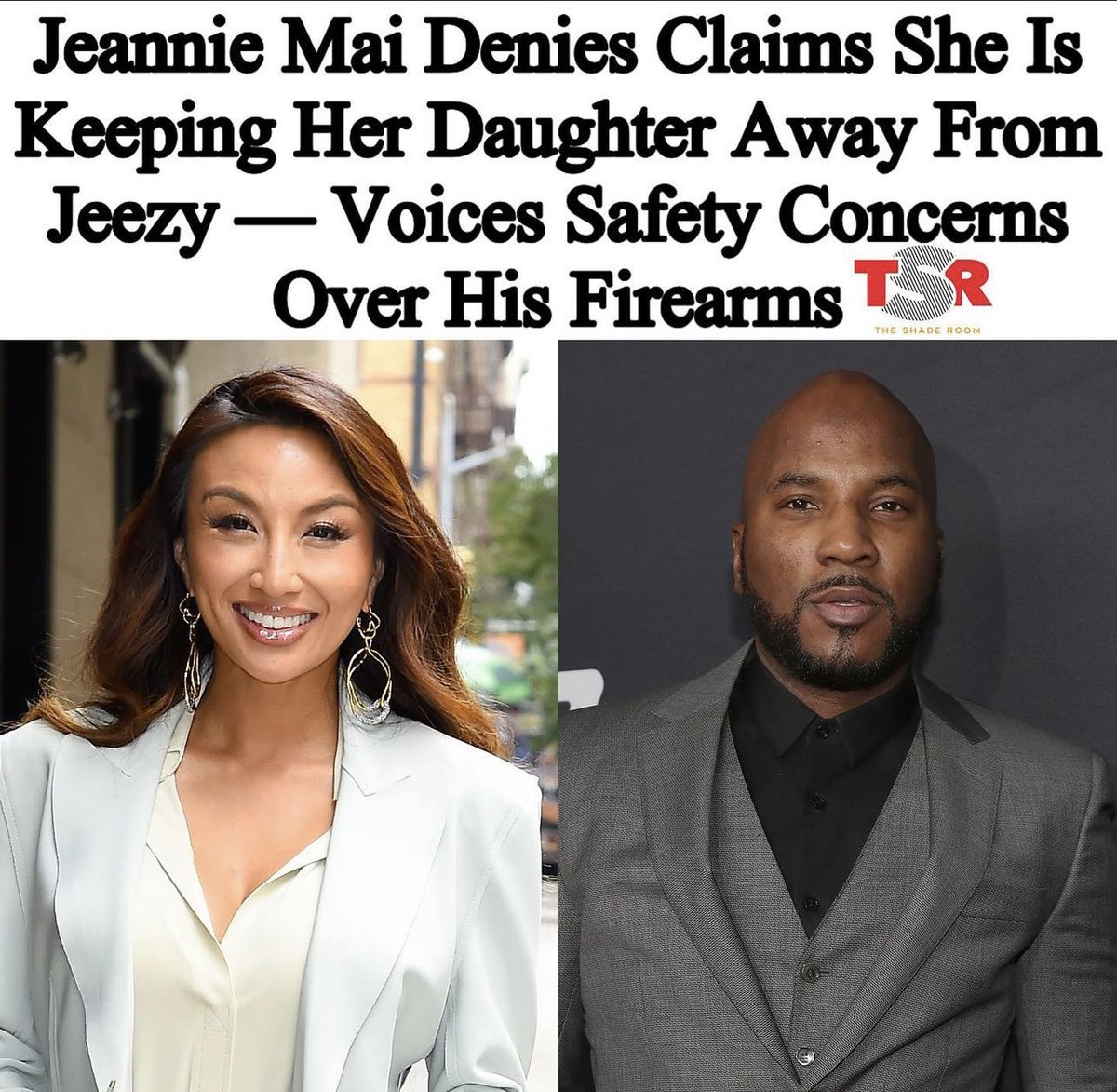 This is what happens when men file for divorce. The mother then looks for ways to get full custody. Jeezy had them guns BEFORE the child. Now, it’s an issue? I hope he goes for full custody! They love to make the men look bad to get the kids full time. Then they seek $30,000 a