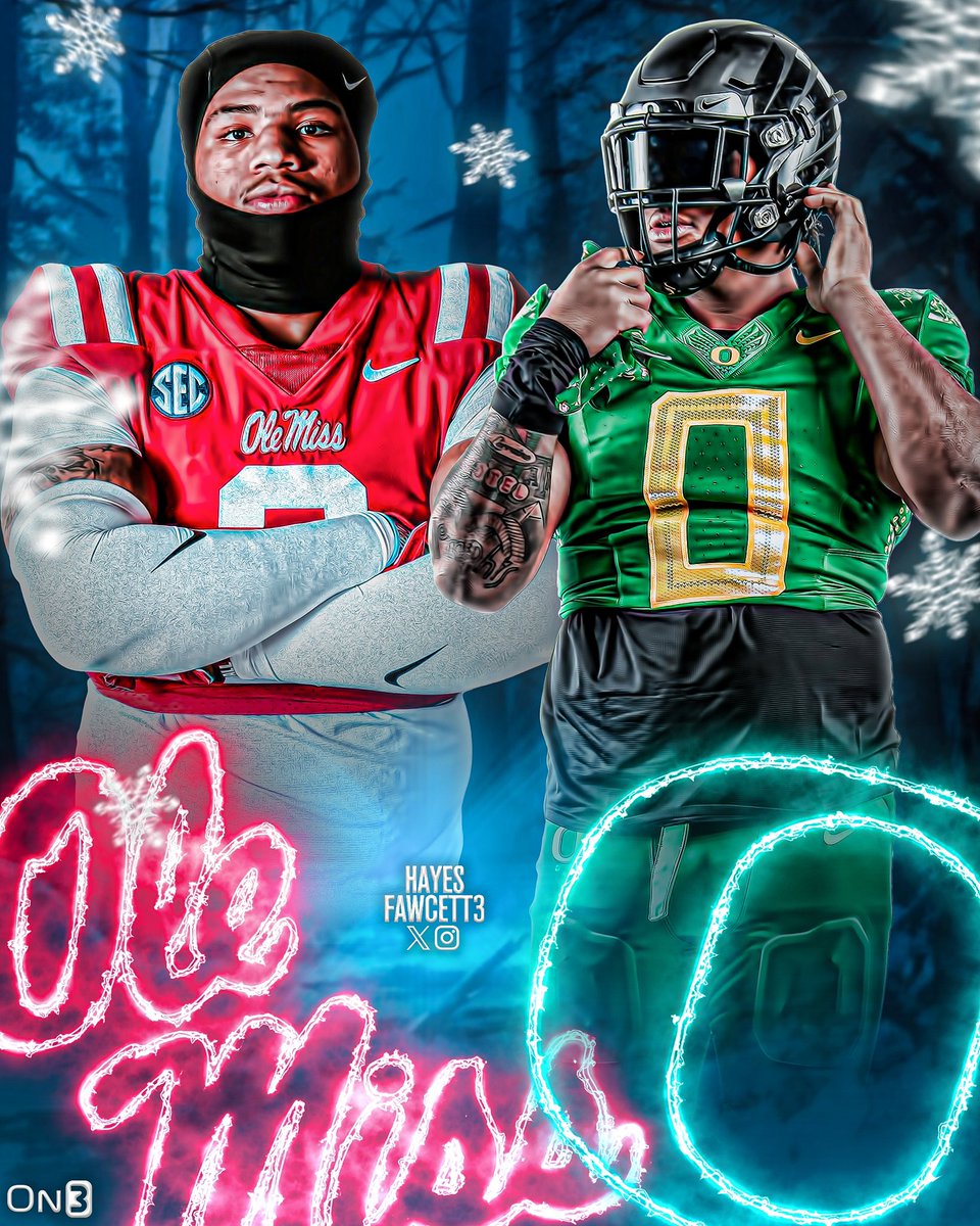 Hayesfawcett3's tweet image. NEWS: Former Texas A&amp;amp;M DL Walter Nolen is officially down to Oregon &amp;amp; Ole Miss, he tells @on3sports

The 6’5 300 DL is the Top Overall Player in the Transfer Portal

Where Should He Go?👇🏽

on3.com/news/top-trans…