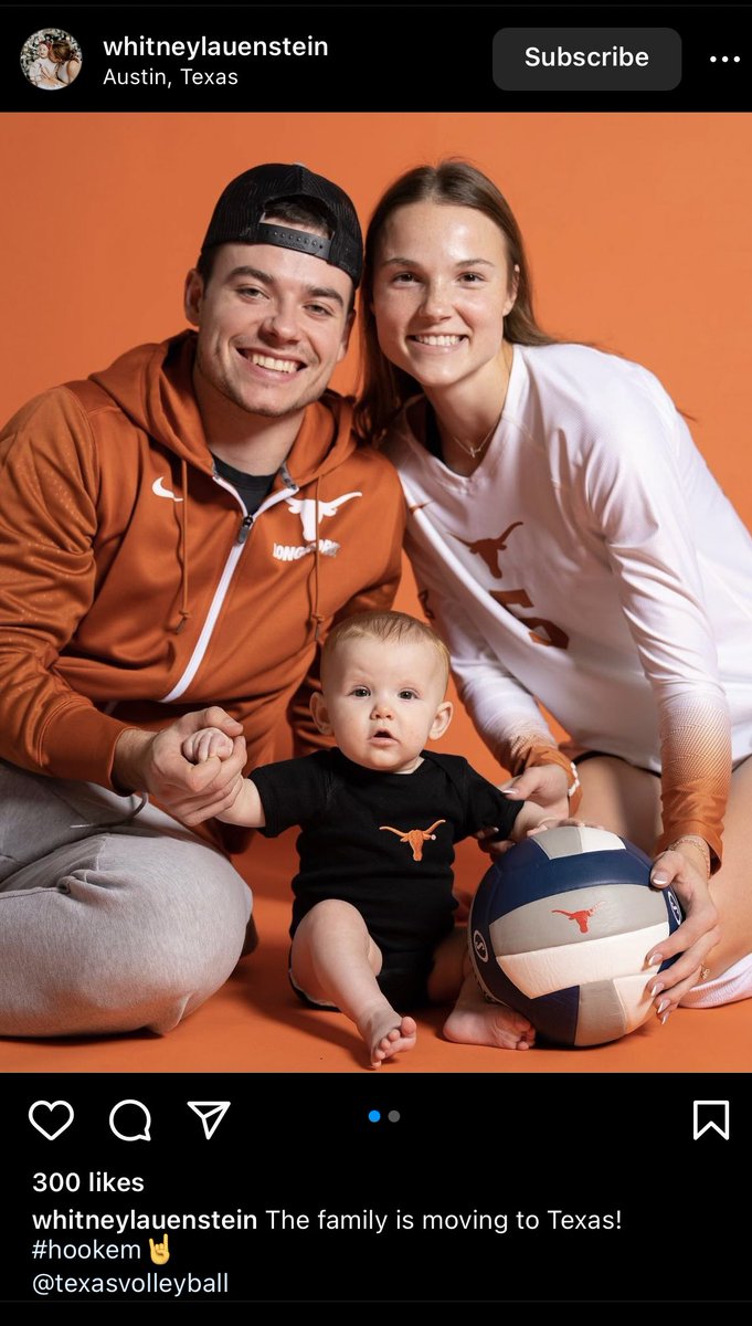 Whitney Lauenstein is headed to Texas to continue her volleyball career. She has two years of eligibility remaining after playing two years at Nebraska. She sat out this past season.
