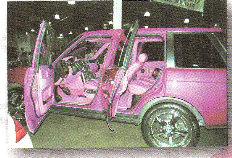 fakeshoredrive's tweet image. You can now buy Cam’ron’s old pink 2003 Range Rover for $16k