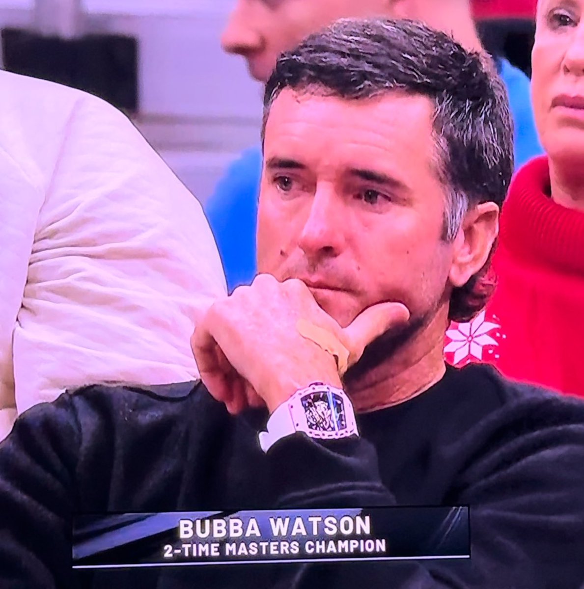 shannonsharpeee's tweet photo. Bubba Watson courtside flexing his $2.5 million dollar Richard Mille 😮‍💨🔥 https://t.co/jk85gfgfAs