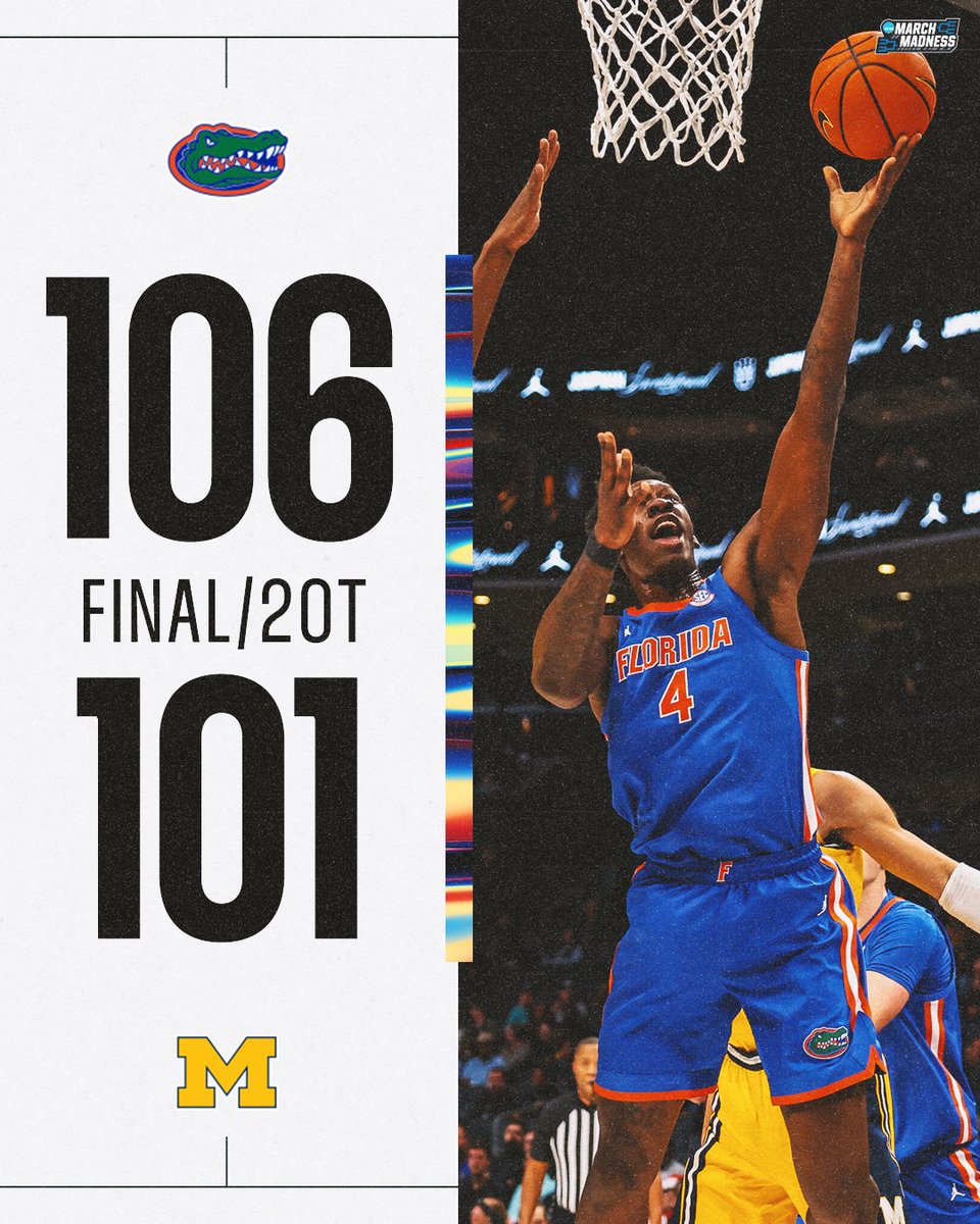 FLORIDA OUTLASTS MICHIGAN IN A THRILLER 🔥 The Gators defeat the Wolverines in a 2OT battle 🐊