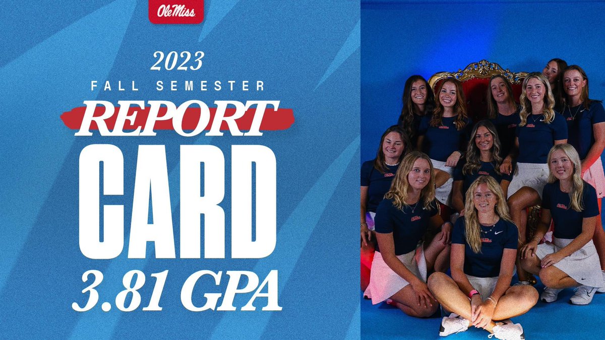 Great job ladies!! Always representing @OleMissWGolf with great pride 📚 *Highest Team GPA of all Ole Miss teams *4 perfect 4.0 GPA * 100% of the team made the Honor Roll *11th consecutive semester with a team GPA of 3.5 or higher #proudcoach