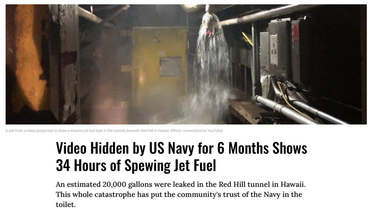 Despite the trillions of dollars the US spends on NEW Military infrastructure and weapons manufacturing, the funding and manpower for day-to-day maintenance of existing infrastructure including Navy vessels is a joke. See: Red Hill Fuel Facility, USS Nimitz & USS Abraham Lincoln.