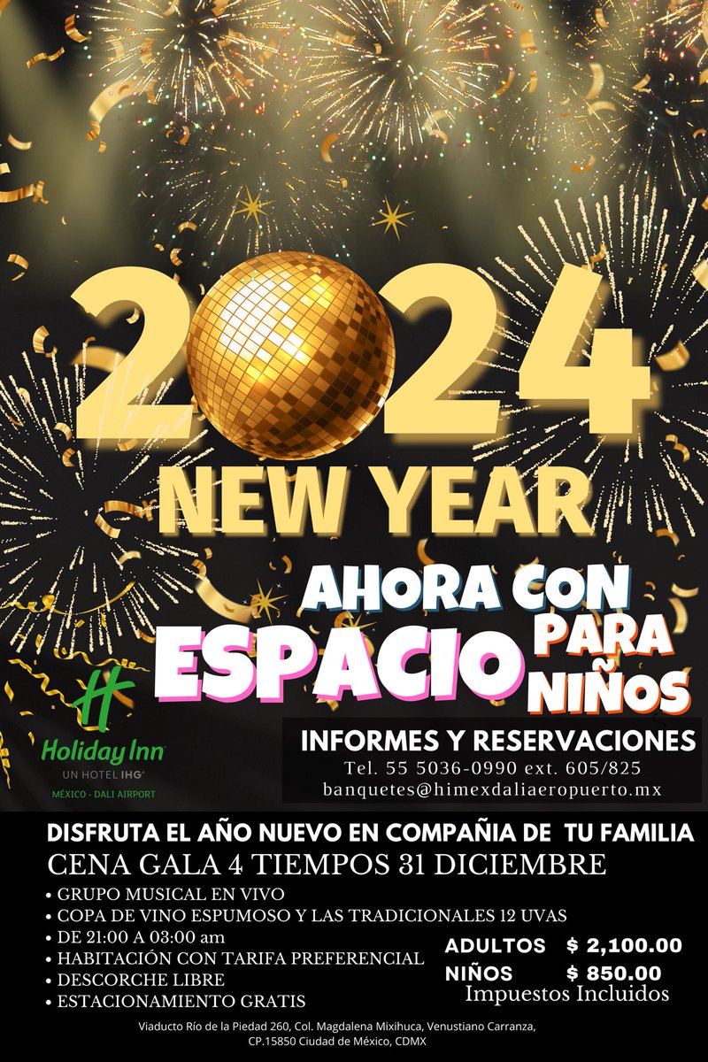 HINmexdali's tweet photo. 🎯Ahora con espacio para que los pequeños puedan jugar ⚽️ Disfruta de un gran evento acompañado de toda tu familia. 
Reserva al 📲 55 5036-0990 ext 605 https://t.co/pUT8GbTGlk
