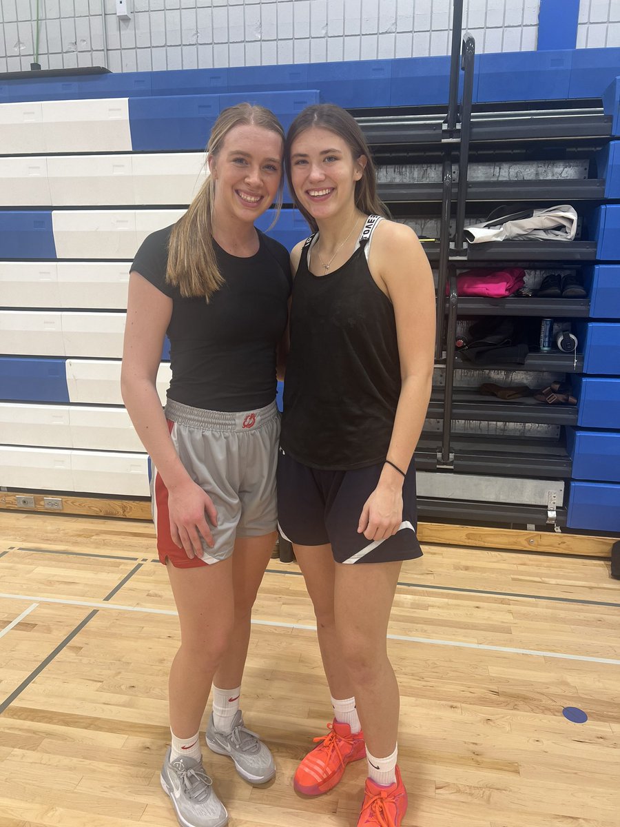 Fun having some alumni back in the gym with us today! Thank you Abby and Tiyana!