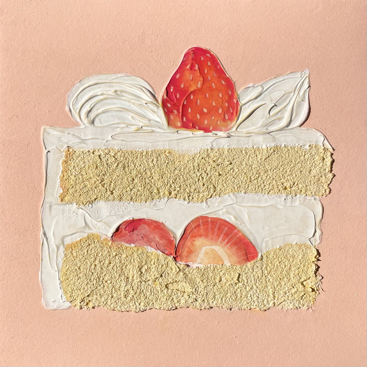 「いちごのショートケーキ 」|𝓝𝓪𝓽𝓼𝓾𝓶𝓲🍓Natsumi Takahashiのイラスト