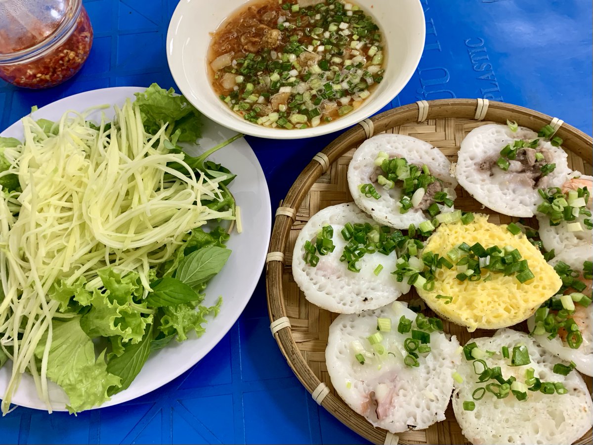 Banh Can - one of the most mouthwatering food in Danang. #DanangFood #BanhCan #DeliciousDelights #VietnameseCuisine  #DeliciousVietnam #TasteOfVietnam  #VietFoodie #VietnameseFlavors  #VietDishes  #VietnameseEats