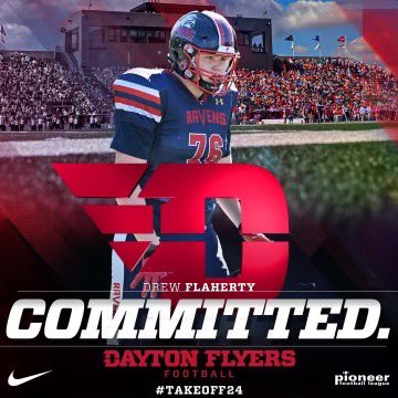 Excited to announce my commitment to @DaytonFootball! #committed #timetofly #GoFlyers @CoachWhalen59 @TDAndrews4 @HazellKyle @CoachParent @FootballPriory @CoachPoe1914 @coachgreen21