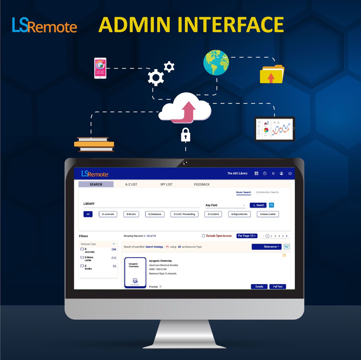 LibsysLtd's tweet image. Empower your library's digital resources with LSRemote! 
Our Admin dashboard puts you in control, allowing seamless management of electronic resources a
Visit- libsys.co.in/products/libra…
#library #librarian #LibraryService #iplauction2024 #libraries #Software #Automation